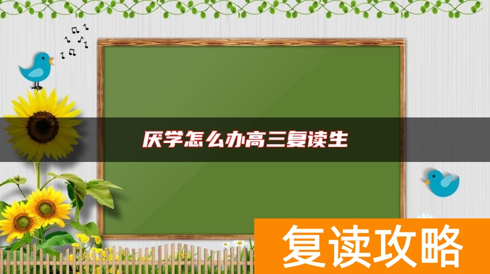 厌学怎么办高三复读生